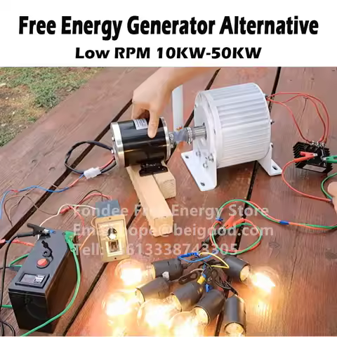10KW-50KW Electric Alternator Generator Low RPM Motor Permanent Magnet Rare Earth Turbine 96V 110V 1