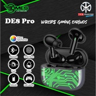 Dmes DE8 PRO Wireless Earbuds Stereo Sport Gaming Bluetooth 5.1 TWS Earbuds with Color Light Synchro