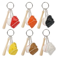 Personalized Keychain Fashion Handmade Ornament Baseball Glove Keychain Baseball Softball Keyring Pe