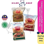 Tes Tortilla Nachos Chacho's Chips Jagung BBQ/Spicy/2kg/1kg/500g/250g