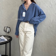KEMEJA SIVALI Adele Shirt | Oversized Loose Shirt - Women's Anti-Wrinkle Top Shirt 2128