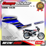 Honda Win 100 Variation Strip Sticker Decal Striping Standard Win 100 Premium Racing CM02