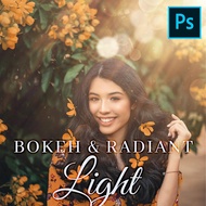 [ Overlays ] Bokeh & Radiant Light Overlays 2 in 1 Bundle for Wedding Photo Anniversary Family Gathe
