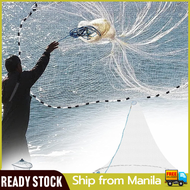 8Ft 2.4M Fishing Net Bait Easy Throw Hand Cast 3/4 inch Strong Nylon Mesh Saltwater Fishing Cast Net