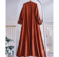 Gamis Abaya Quba Terbaru Lebaran Pakaian Muslim Dress Polo Linen