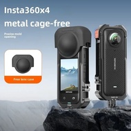 Insta360 X4 Camera Cage Metal Protective Action Camera Rig for insta360 X4 Extend Mic Video Light VR