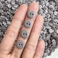 Button, gray 2-hole button NN485 - 1cm