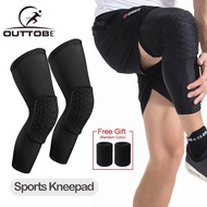 Outtobe 2Pcs/Set Knee Braces Knee Sleeve Kneepad Wraps Bandage Guard Strap Professional Compression Crashproof Antislip Honeycomb Leg Sleeve Protective Pad Outdoor Sports Weightlifting Basketball Running Support Guards