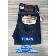 Seluar Jeans TEXAN Slim fit 100% Original 838H18-WYB Warna Biru Cantik👍