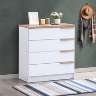 Furniture Mart 4 drawer chest - white/ laci 4 tingkat / chest drawer 4 layer / chest drawer storage