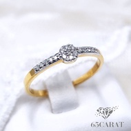 65Carat-100 Diamond Ring Belgian Cut Weight0.10 Carats 9K Pure Gold Body [37.5%] Code R106