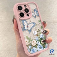 Fashion Angel Eyes Oil Painting Flowers Butterfly Case For Redmi 13C 9C 14C 9T 12 12C 10C 13 A1 10A 
