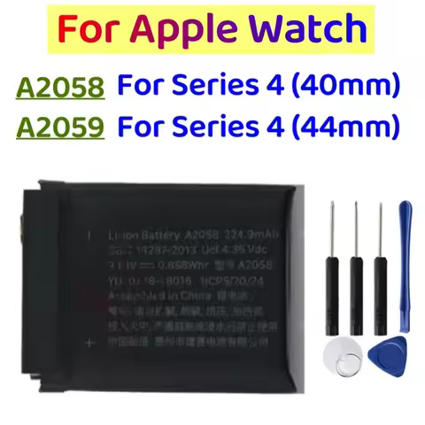 A2058 A2059 Li‑polymer Battery for Apple Watch Series 4 40mm 44mm A1975 A1976 A1977 A1978 Nike+ Herm
