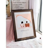 American walnut color European style large-sized picture frame for wall hanging24Inch8Open4K Custom 