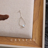 S925 Silver Ring Female Adjustable Fresh Literary Slim Moonstone Love Ring Tail Ring Simple New Styl