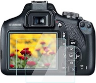 3 Pack Tempered Glass Screen Protector Compatible with Canon EOS 1500D 1300D Rebel T7 T6, 9H Hardnes