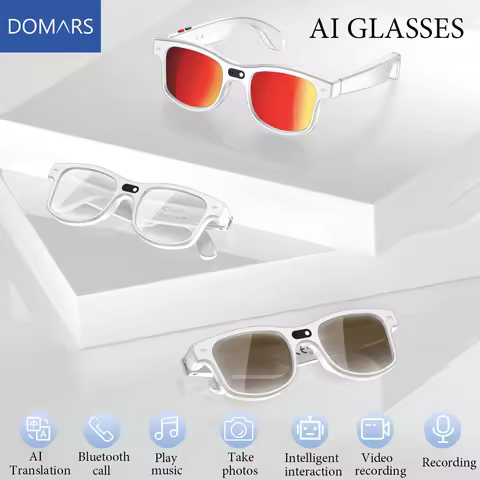 Domars Smart AI Glasses ChatGPT Real-time Translation Voice Assistant AI Image Recognition Wi-Fi Tra