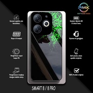 INFINIX SMART 8 GLASS SOFTCASE GLASS CASE INFINIX SMART 8 PMK GLASS CASE
