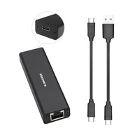 Kamera Type-C 公 USBA 鋁合金外接網路卡 KA-AC5G USB3.2 轉RJ45