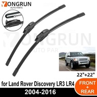 Car Front Windshield Wipers For Land Rover Discovery LR3 LR4 2004-2016 Wiper Blade Rubber 22"+22" Ca
