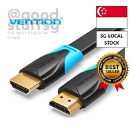 [SG FREE 🚚] HDMI Cable 4K 60Hz HDMI 2.0 Flat High Speed 18Gbps Video Cable Adapter Golden-Plated HDCP 2.2 ARC Ethernet