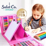 【Sulat Co.】208 Pcs Painting Set Children's Graffiti Drawing Board Set Art Enlightenment Painting Set