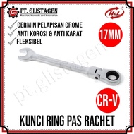HL Premier Ratchet Ring Spanner 17MM 72T Combination Flexible Ratchet Combination Ring Spanner Rever