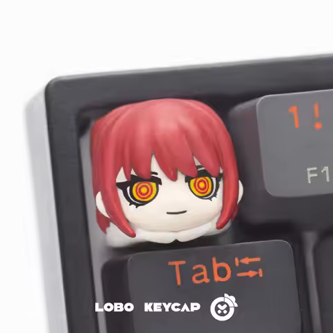 Chainsaw Man Makima Keycap Otaku Anime Character Merchandise Kawaii Oem R4 Esc Replacement Mechanica