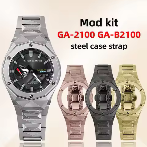 Mod Kit GA2100 GA2110 all-metal Bezel watch strap For G-SHOCK Casio GA-2100 GA-2110 GA-B2100 stainle