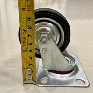 3Aimilo Black rubber wheels live swivel 3" inch live swivel wheels 3" inch flat wheels 3" swivel whe