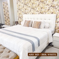 Bed Runner Hotel Polos Two Tone Bahan Katun l Taplak Tempat Tidur Kost Exclusive Bisa Custom Ukuran 