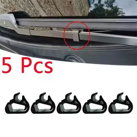 5Pcs Wiper Arm Spray Hose Clip For 3008 P84 5008 P87 408X C5 Aircross Black Plastic Buckle Replace 1