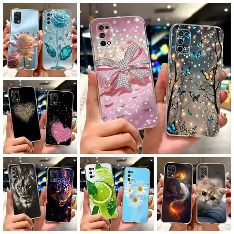 For Realme 7 Pro Case RMX2170 Luxury Fashion Painted Cover Soft Silicone Phone Case For Realme 7 5G 