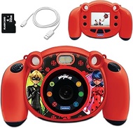 LEXiBOOK - Miraculous - 4-in-1 Kids Camera with Photo, Video, Audio and Game Functions, 32GB SD Card