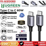 UGREEN Data Cable Type C to Type C 60W Fast Charging Braided Nylon 1m CABLE TYPE C TO TYPE C UGREEN 