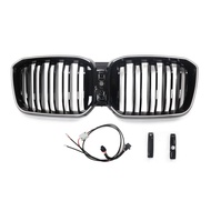 Dual Slat Front Grille led light grill auto body parts car front bumper grille For Bmw X3 G08 2022 2023