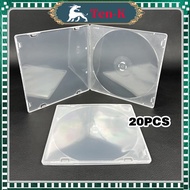 CD 20PCS DVD Case Plastic Single Slim Transparent DVD Box DVD Tray