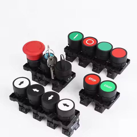 22mm Start Stop Button with The Arrow Symbol XB2 Flat Touch Switch Button Momentary Button Switch Pl