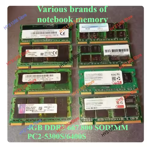 4GB DDR2 667 800 SODIMM PC2-5300S/6400S various laptop memory modules