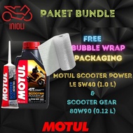 [ ] Motul SCOOTER POWER LE 5W40 1L OIL & SCOOTER GEAR 80W90 120ml BUNDLE PACKAGE