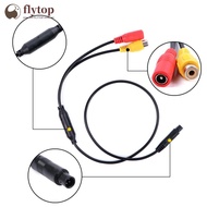 FLYTOP 1Pc 4-Pin Male Backup Reverse Camera Car Universal To CVBS RCA Female Connector Signal Power 
