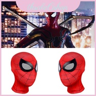 Authentic Spiderman Cosplay Costume Accessory Miles Morales Iron Black Spiderman Headgear