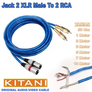 Kabel Audio Kitani Transparan ST Jack 2x Canon/XLR Male to 2x RCA gold