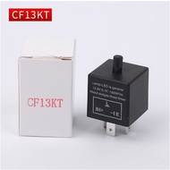 1Pcs 12V 3-PIN Flasher Flaser Sein Sen LED Lampu Strobo Kedip Hazard Motor Adjustable Relay Flasher 