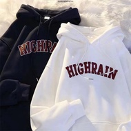 0403 ROY Hoodie Men Women Unisex Coffee Oversized Hoodie Korean Style Couple Sweater Lelaki Plus Siz