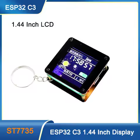 ESP32 C3 Desktop Small Ornaments 1.44 Inch LCD Display Carry-on Mini TV Portable Pendant Lvgl Spacem