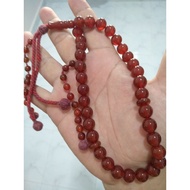 Yemen Agate Tasbih 100% Honey Water Size 10mm 33 Seeds