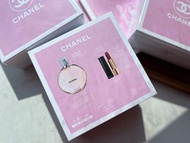 💛chanel粉色邂逅香水100ml+Chanel香奈兒經典唇膏3.5g兩件套裝🧡