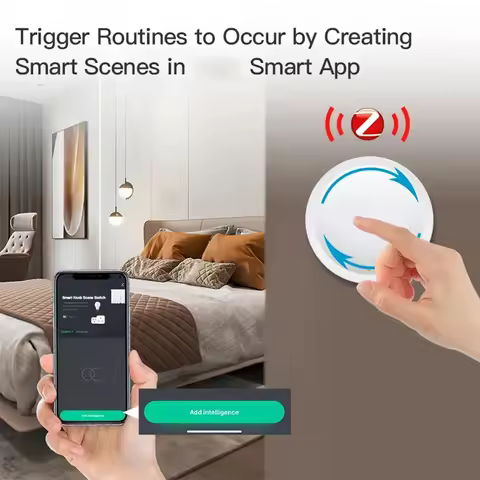 X12A-Tuya Zigbee Smart Knob Switch Wireless Scene Switch Button Controller Battery Powered Automatio