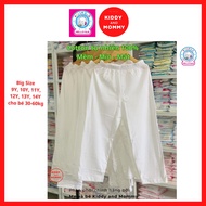 Bigsize White Trousers HELLO B&B QL1412 natural cotton, soft, smooth and cool | Hellobb | Kiddy and 